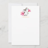 Persoonlijk briefpapier met gele konijn notitiekaa notitiekaartje (Voorkant)