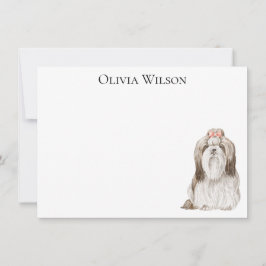 Persoonlijk briefpapier met hond notitiekaartje