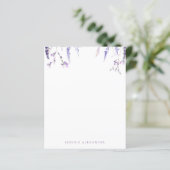 Persoonlijk briefpapier met lavendel wilde bloemen (Staand voorkant)