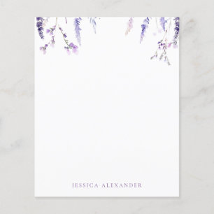Persoonlijk briefpapier met lavendel wilde bloemen