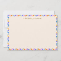 Persoonlijk Briefpapier Naam Helder Pastel Rand