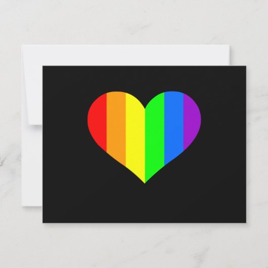 Persoonlijk briefpapier: Regenboog Hart Kaart (Voorkant)