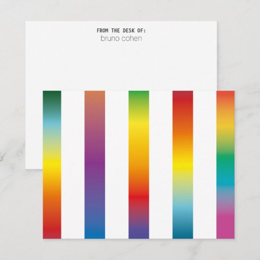Persoonlijk briefpapier: Regenboog Kaart (Voorkant / Achterkant)