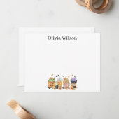 Persoonlijk briefpapier van Lattes Notitiekaartje (Voorkant / Achterkant in situ)