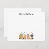 Persoonlijk briefpapier van Lattes Notitiekaartje (Voorkant / Achterkant)