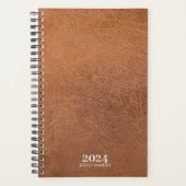 Persoonlijk briefpapier · Versleten leer 202x per Planner (Voorkant)