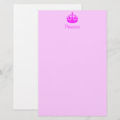 Persoonlijk briefpapier voor prinsessen (Voorkant / Achterkant)