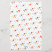 Persoonlijk briefpapier Waterverf Rode Libel (Achterkant)