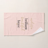 Persoonlijk Briljant Mooie Dappere Blos Roze Bad Handdoek (Handdoek)