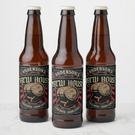 Persoonlijk Brouwerijhuis Label Bierbrouwen Bar Pu Bier Etiket