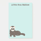 Persoonlijk Brown Ferret Mint Green Post-it® Notes (Voorkant)