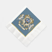 Persoonlijk Bruce Clan Badge Blauw Servet (Hoek)