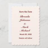 Persoonlijk Bruid & Bruidegom Plat Save The Date (Voorkant)