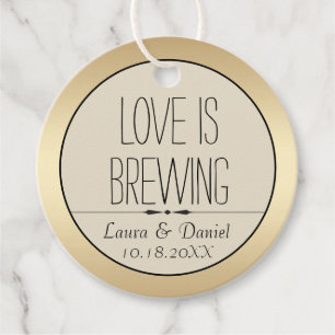 Persoonlijk Bruid en Bruidegom Coffee Label