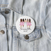 Persoonlijk Bruid Geschenk Op Maat Naam Ronde Button 7,6 Cm (In situ)