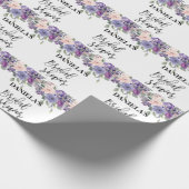 Persoonlijk bruidsdouche Violette Bloemige Verpakk Cadeaupapier (Hoek)