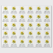 Persoonlijk bruidsfeest Bloemverpakkings papier (Vlak)