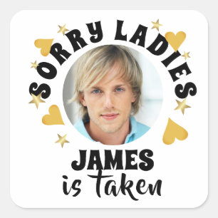 Persoonlijk bruidsfeest cadeau op maat gemaakte fo vierkante sticker
