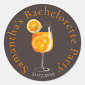 Persoonlijk bruidsfeest favor ronde sticker (Voorkant)