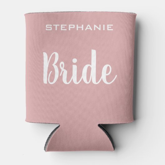 Persoonlijk bruidsfeest voor bruid en bruidsmeisje blikjeskoeler (Voorkant)