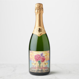 Persoonlijk Bruidsfeest Zonsondergang Champagne Et Sparkling Wijnetiket