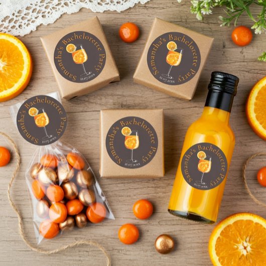 Persoonlijk bruidsfeestje favoriet ronde sticker