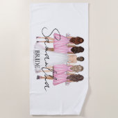 Persoonlijk bruidsgeschenk met eigen naam strandlaken (Voorkant)