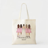 Persoonlijk bruidsgeschenk met eigen naam tote bag (Voorkant)