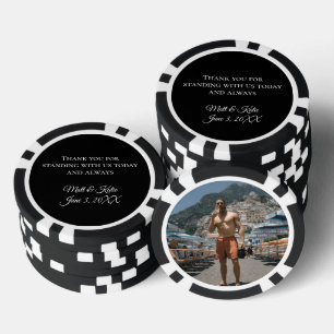 Persoonlijk Bruidsjonker Cadeau Golf Marker Foto Poker Chips