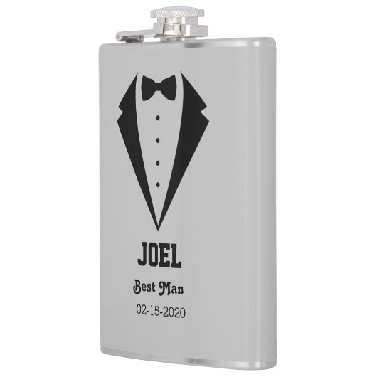 Persoonlijk Bruidsjonker Cadeau Heupfles (Links)