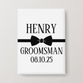 Persoonlijk bruidsjonker geschenk, huwelijksfeest  button (Voorkant)