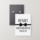 Persoonlijk bruidsjonker geschenk, huwelijksfeest  button (Voorkant / Achterkant)