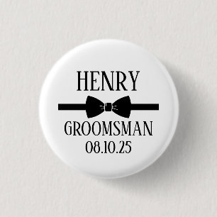 Persoonlijk bruidsjonker geschenk, Trouwen Ronde Button 3,2 Cm