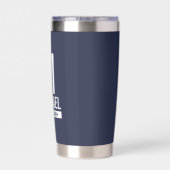 Persoonlijk Bruidsjonker Monogram en Naam Geïsoleerde Drinkbeker (Achterkant)