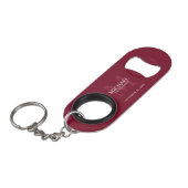 Persoonlijk Bruidsjonker Monogram en Naam Mini Flessenopener (Voorkant Gekanteld)