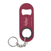 Persoonlijk Bruidsjonker Monogram en Naam Mini Flessenopener (Voorkant)
