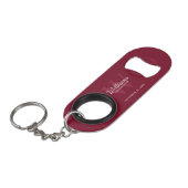 Persoonlijk Bruidsjonker Monogram en Naam Mini Flessenopener (Voorkant Gekanteld)