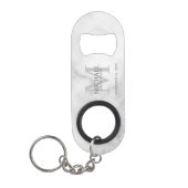 Persoonlijk Bruidsjonker Monogram en Naam Mini Flessenopener (Voorkant)