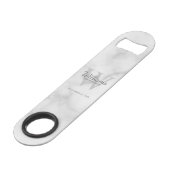 Persoonlijk Bruidsjonker Monogram en Naam Speed Flessenopener (Voorkant Gekanteld)