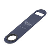 Persoonlijk Bruidsjonker Monogram en Naam Speed Flessenopener (Voorkant Gekanteld)