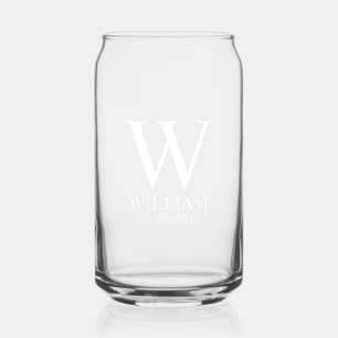 Persoonlijk Bruidsjonker Monogram & Naam Blikvorm Glas