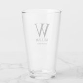 Persoonlijk Bruidsjonker Monogram & Naam Glas (Achterkant)