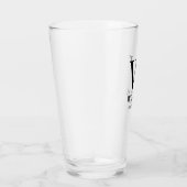 Persoonlijk Bruidsjonker Monogram & Naam Glas (Rechts)