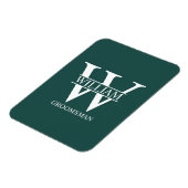 Persoonlijk Bruidsjonker Monogram & Naam Magneet (Linkerzijde)