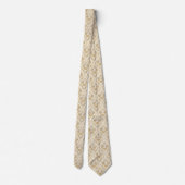 Persoonlijk Bruidsjonker Oud Geld Vintage Monogram Stropdas (Achterkant)