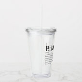 Persoonlijk bruidsmeisje definitie cadeau acryl drinkbeker (Rechts)
