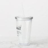 Persoonlijk bruidsmeisje definitie cadeau acryl drinkbeker (Links)