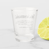 Persoonlijk bruidsmeisje definitie cadeau shot glas (Achterkant)