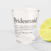 Persoonlijk bruidsmeisje definitie cadeau shot glas (Voorkant)