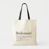 Persoonlijk bruidsmeisje definitie cadeau tote bag (Voorkant)